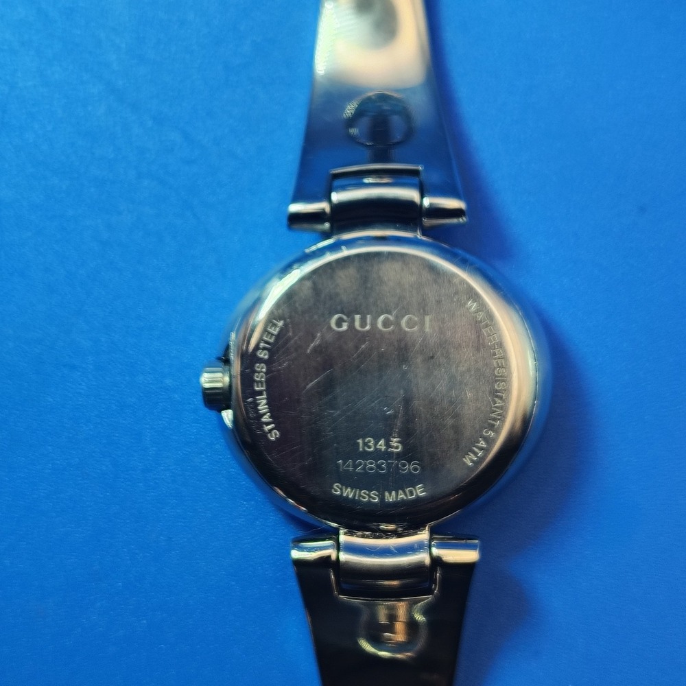 Vintage 1992 Gucci 1345 G-Series Swiss Made 23mm Women's Quartz Bangle Watch - Picture 6 of 10